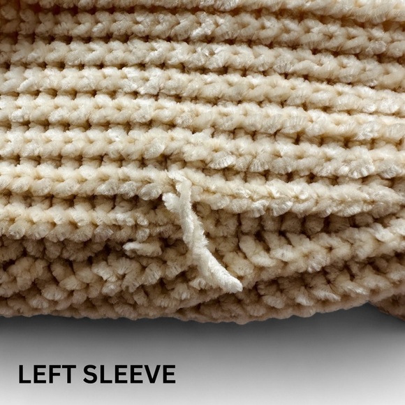 Roxy Sweater Women's Small Beige Cream Velvet Morning Turtle Neck Knit Pullover - Picture 13 of 15